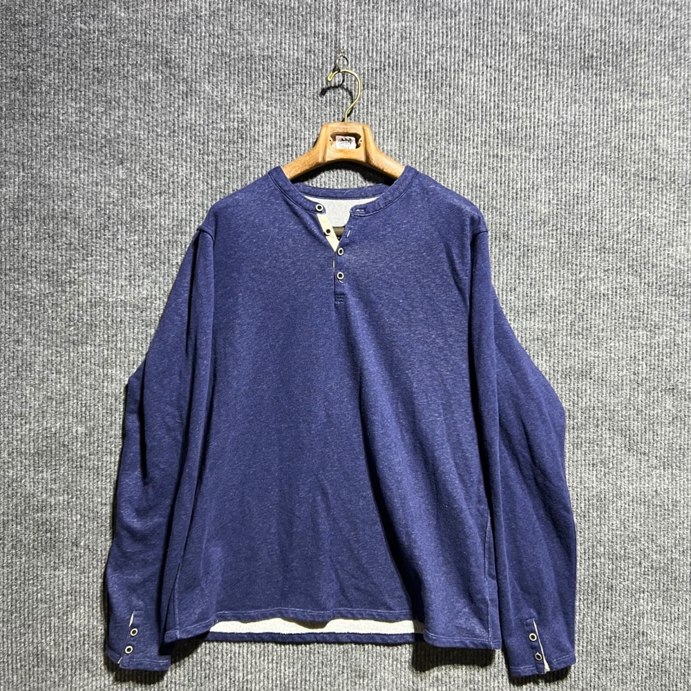 Marmot Henley Shirt Mens XL Blue Long Sleeve Outdoor Gorpcore Casual Pullover